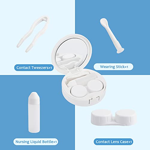 RUORUO Fashion Cosmetic Contact Lens Case Portable Box Kit with Mirror Sunflo...