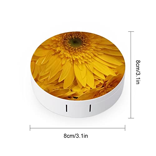 RUORUO Fashion Cosmetic Contact Lens Case Portable Box Kit with Mirror Yellow...