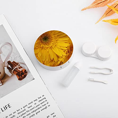 RUORUO Fashion Cosmetic Contact Lens Case Portable Box Kit with Mirror Yellow...