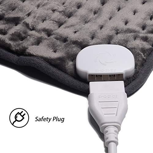 Ruqiji 17''x33'' XXXL King Size Heating Pad with Fast-Heating Technology&6 Te...