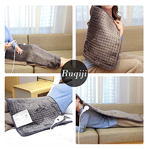 Ruqiji 17''x33'' XXXL King Size Heating Pad with Fast-Heating Technology&6 Te...