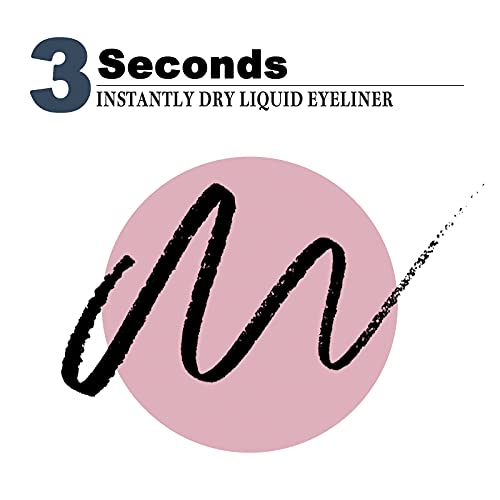 2 Count Waterproof Liquid Eyeliner Ultra-Fine Felt Tip Smudge Resistant Eye M...