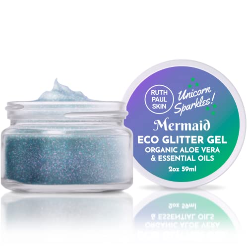 Mermaid Face & Body Glitter: for Women & Girls | Biodegradable Glitter Gel Bo...