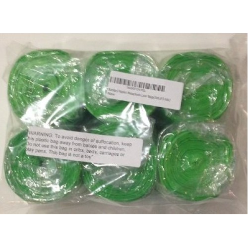 Sanitary Napkin Receptacle Liner Bags(Set of 6 rolls)