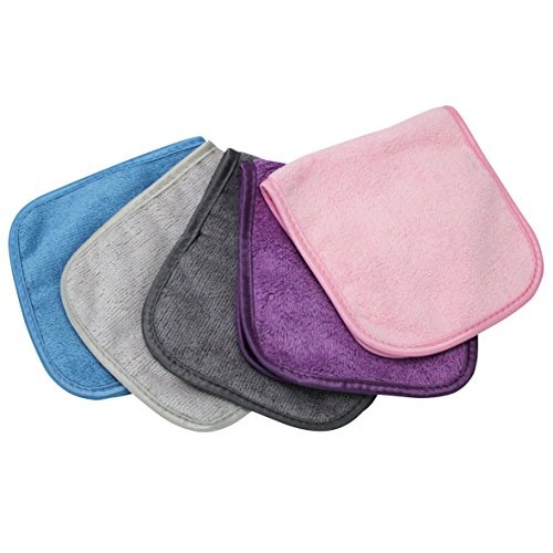 S&T INC. Always Off Reusable Makeup Remover Cloths 6” x 12” Assorted Colors ,...