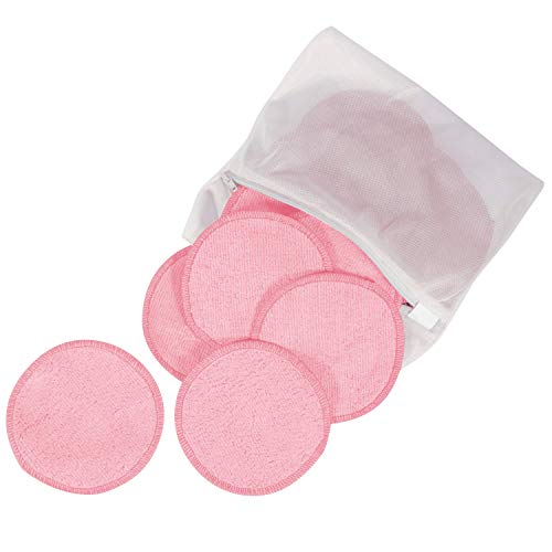 S&T INC. Always Off Reusable Makeup Remover Cloths, Round Pads with Mesh Laun...