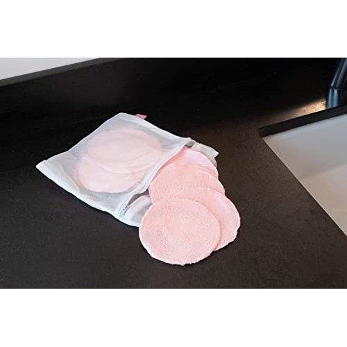 S&T INC. Always Off Reusable Makeup Remover Cloths, Round Pads with Mesh Laun...