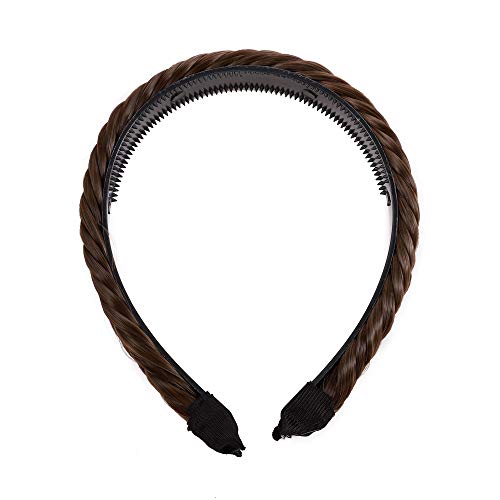 Braided Headband For Women Wide Fishtail Braid Headband With Teeth Wide Plait...