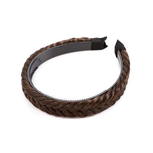 Braided Headband For Women Wide Fishtail Braid Headband With Teeth Wide Plait...