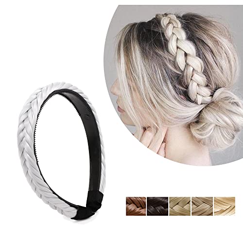 Braided Headband For Women Wide Fishtail Braid Headband With Teeth Wide Plait...