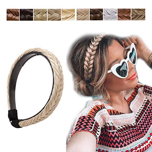 Wide Fishtail Braid Headband With Teeth Braided Headband Wide Plaited Braids ...