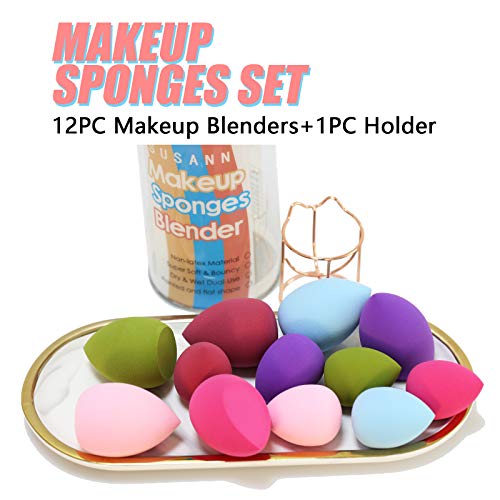 Makeup Sponge Blender Beauty Sponge Set 12pcs and Beauty Foundation Sponge Bl...