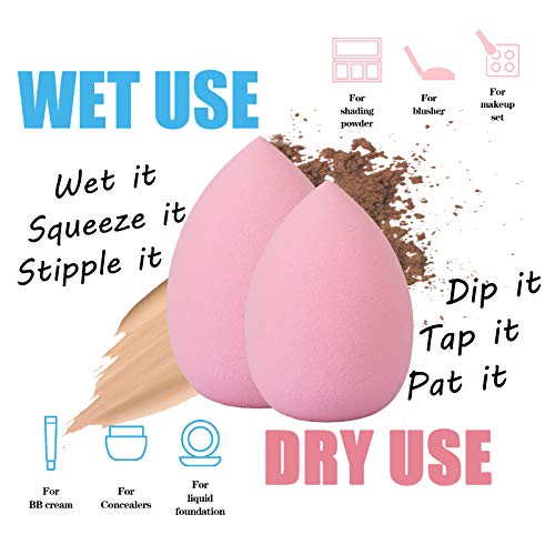 Makeup Sponge Blender Beauty Sponge Set 12pcs and Beauty Foundation Sponge Bl...