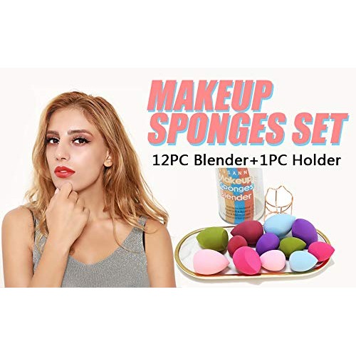 Makeup Sponge Blender Beauty Sponge Set 12pcs and Beauty Foundation Sponge Bl...