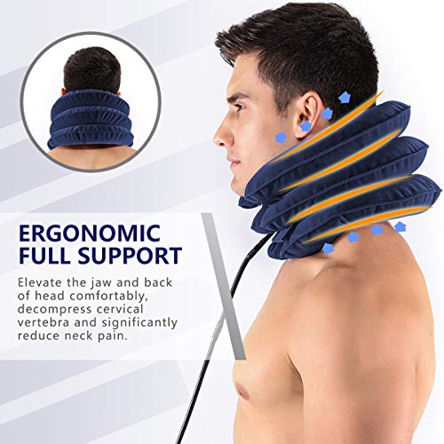 Cervical Neck Traction Device for Instant Neck Pain Relief - Inflatable & Adj...