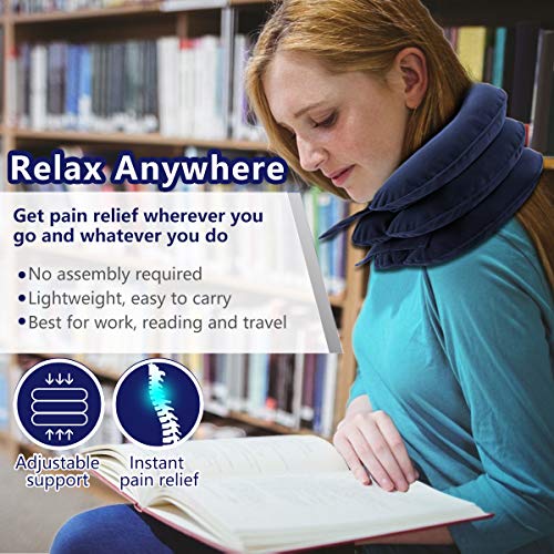 Cervical Neck Traction Device for Instant Neck Pain Relief - Inflatable & Adj...