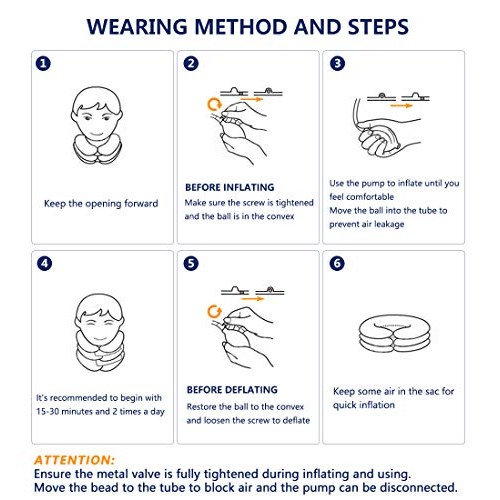 Cervical Neck Traction Device for Instant Neck Pain Relief - Inflatable & Adj...