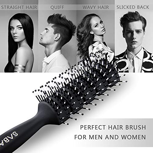 4Pcs Hair Brush Set, Brush and Comb Set for Men and Women, Detangler Brush Gr...