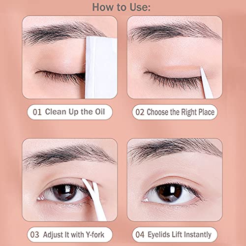 Natural Ultra Invisible Single Side Double Eyelid Tapes Lift Strips Stickers,...