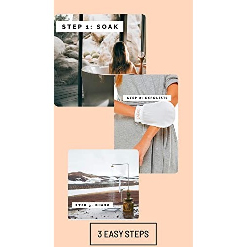 SAERO Korean Exfoliating Mitt Scrubber Gloves for Deep Heavy Exfoliation - Pl...