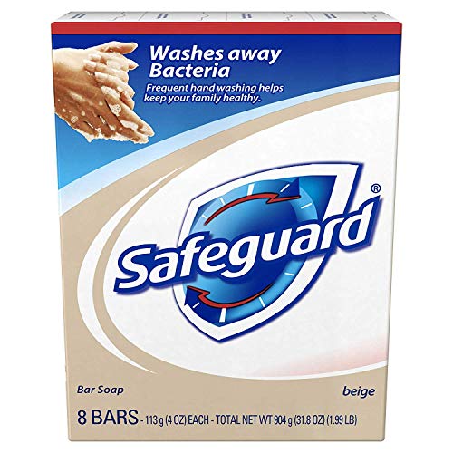 Safeguard Antibacterial Hand Bar Soap, 4 oz bars, 8 ea ( Pack of 2)