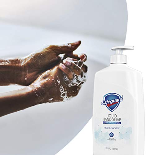 Safeguard Liquid Hand Soap, Washes Away Bacteria, Micellar Deep Cleansing, Fr...