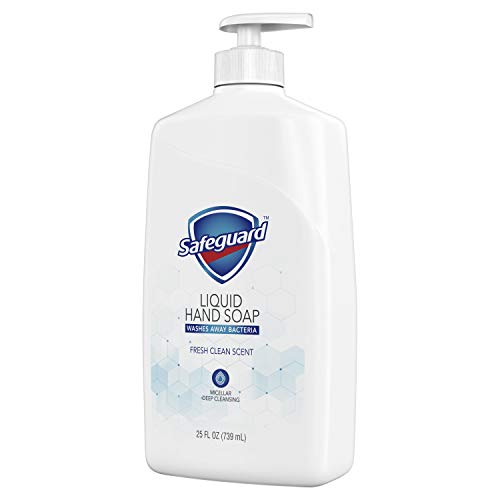 Safeguard Liquid Hand Soap, Washes Away Bacteria, Micellar Deep Cleansing, Fr...