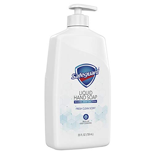 Safeguard Liquid Hand Soap, Washes Away Bacteria, Micellar Deep Cleansing, Fr...