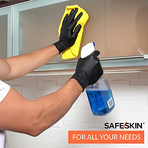 SAFESKIN* Nitrile Disposable Gloves in POP-N-GO* Pack, Heavy Duty, Large Size...