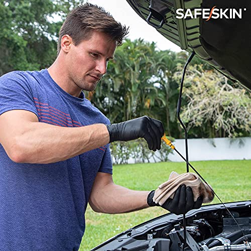 SAFESKIN* Nitrile Disposable Gloves in POP-N-GO* Pack, Heavy Duty, Large Size...