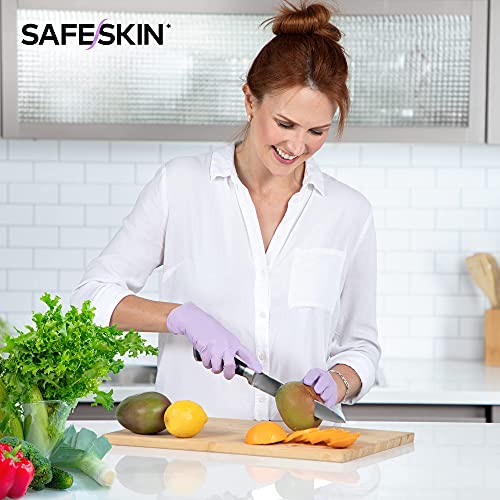 SAFESKIN* Nitrile Disposable Gloves in POP-N-GO* Pack, Light Duty, Medium Siz...