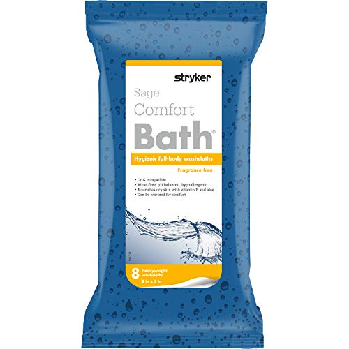 Comfort Bath Cleansing Washcloths - 22 Packages, 176 Cloths - No Rinse Bathin...