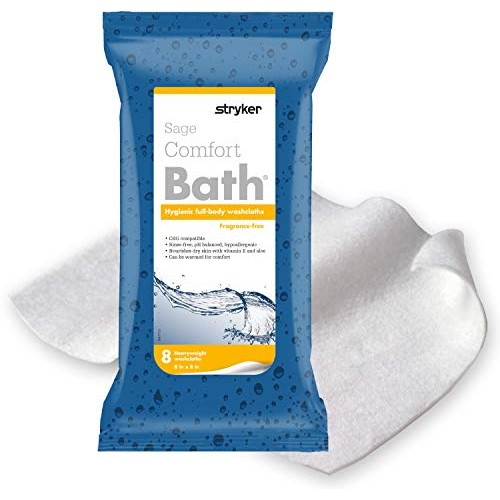 Comfort Bath Cleansing Washcloths - 22 Packages, 176 Cloths - No Rinse Bathin...