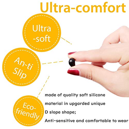 Upgraded Eyeglasses Silicone Nose Pads, 12pairs Adhesive Silicone Anti-Slip E...