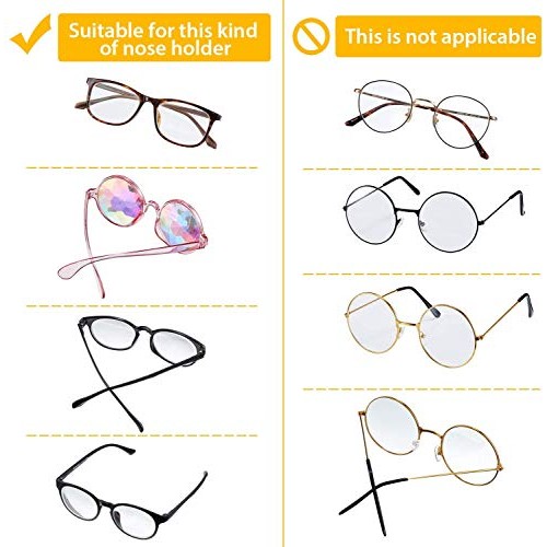 Upgraded Eyeglasses Silicone Nose Pads, 12pairs Adhesive Silicone Anti-Slip E...