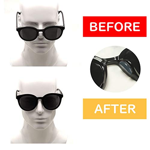 Upgraded Eyeglasses Silicone Nose Pads, 12pairs Adhesive Silicone Anti-Slip E...