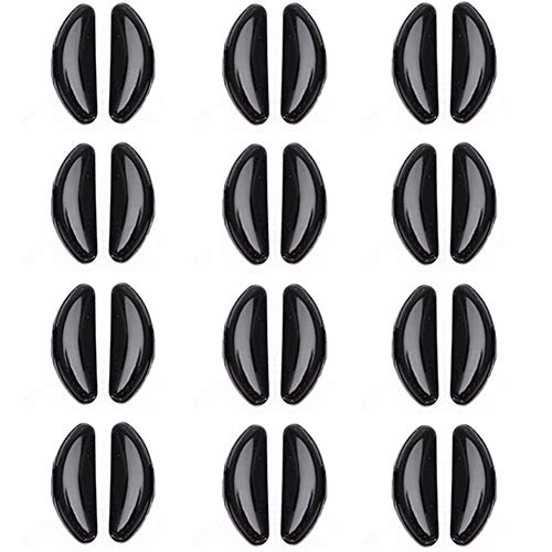 Upgraded Eyeglasses Silicone Nose Pads, 12pairs Adhesive Silicone Anti-Slip E...