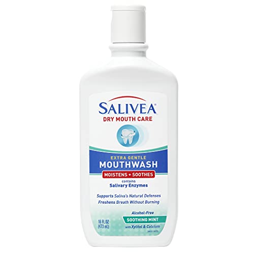 SALIVEA Dry Mouth Mouthwash - Soothing Mint Mouthwash with Natural Salivary E...