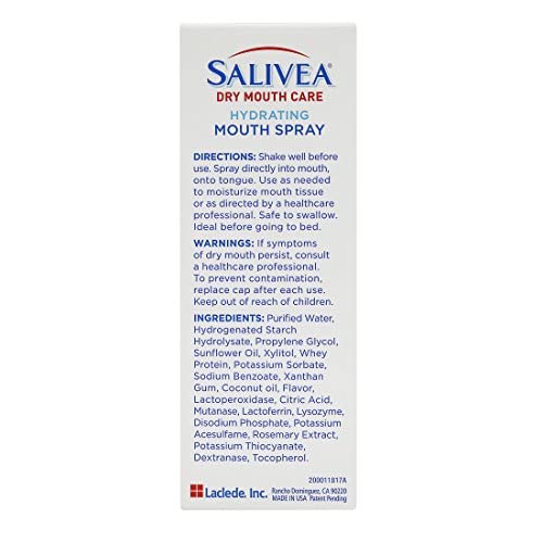 Salivea Extra Gentle Dry Mouth Spray - Soothing Mint Mouth Spray with Natural...