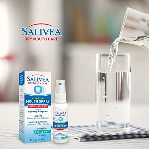 Salivea Extra Gentle Dry Mouth Spray - Soothing Mint Mouth Spray with Natural...