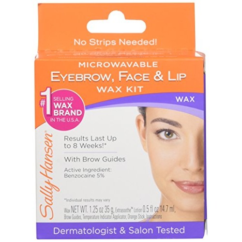 Sally Hansen 5001 Eyebrow, Face, Lip Stripless Face Wax Kit, Pack Of 1