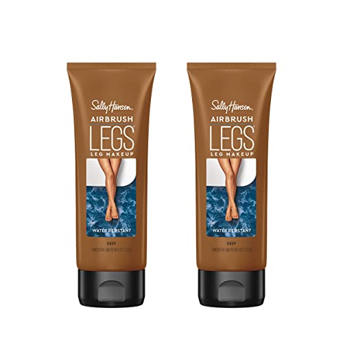 Sally Hansen Airbrush Legs, Leg Makeup Lotion, 4 Oz., Deep, 2 Count