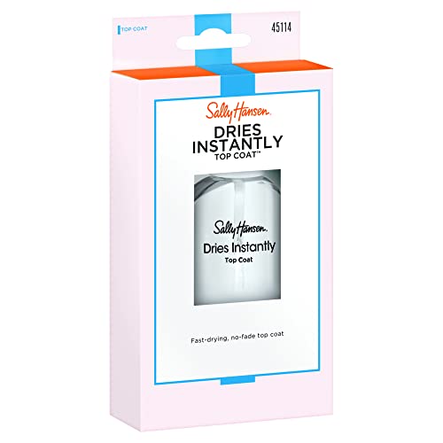 Sally Hansen Dries Instantly Top Coat Nail Polish for Women, No Fade, 0.45 Fl...