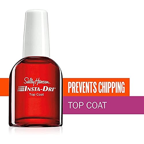 Sally Hansen Insta-Dri Anti-Chip Top Coat 45117 Clear, 0.45 Fl Ounce (Pack of 1)