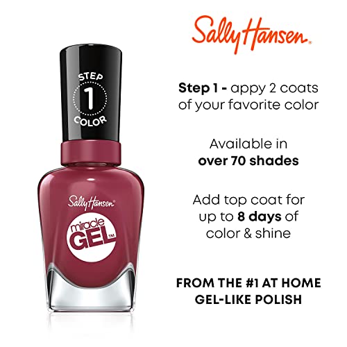 Sally Hansen Miracle Gel Nail Polish, 573 Hyp-nautical 0.5 Fl Ounce