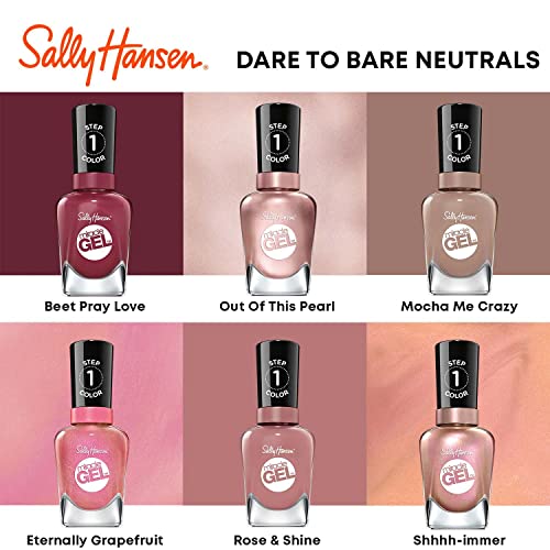 Sally Hansen Miracle Gel Nail Polish, Shade Rose & Shine 252 (Packaging May V...