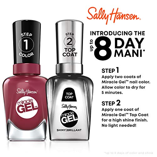 Sally Hansen Miracle Gel Nail Polish, Shade V-Amplified 489 (Packaging May Va...