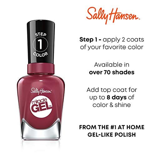 Sally Hansen Miracle Gel Nail Polish, Shade V-Amplified 489 (Packaging May Va...