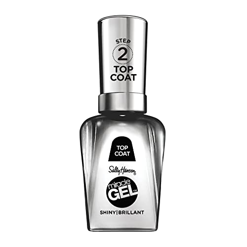 Sally Hansen Miracle Gel Nail Polish Shiny Top Coat, 101 Miracle Gel 3.0 Shin...