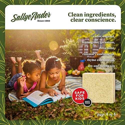 Sallye Ander No-Bite-Me Soap - Bug & Insect Repellent Soap - 1 Bar - Safe for...